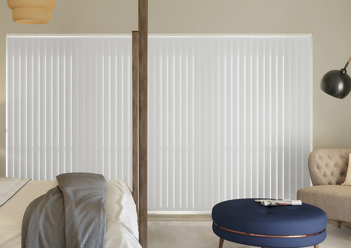 Trinity (Blackout), Cotton White - Vertical Blind - Image 6